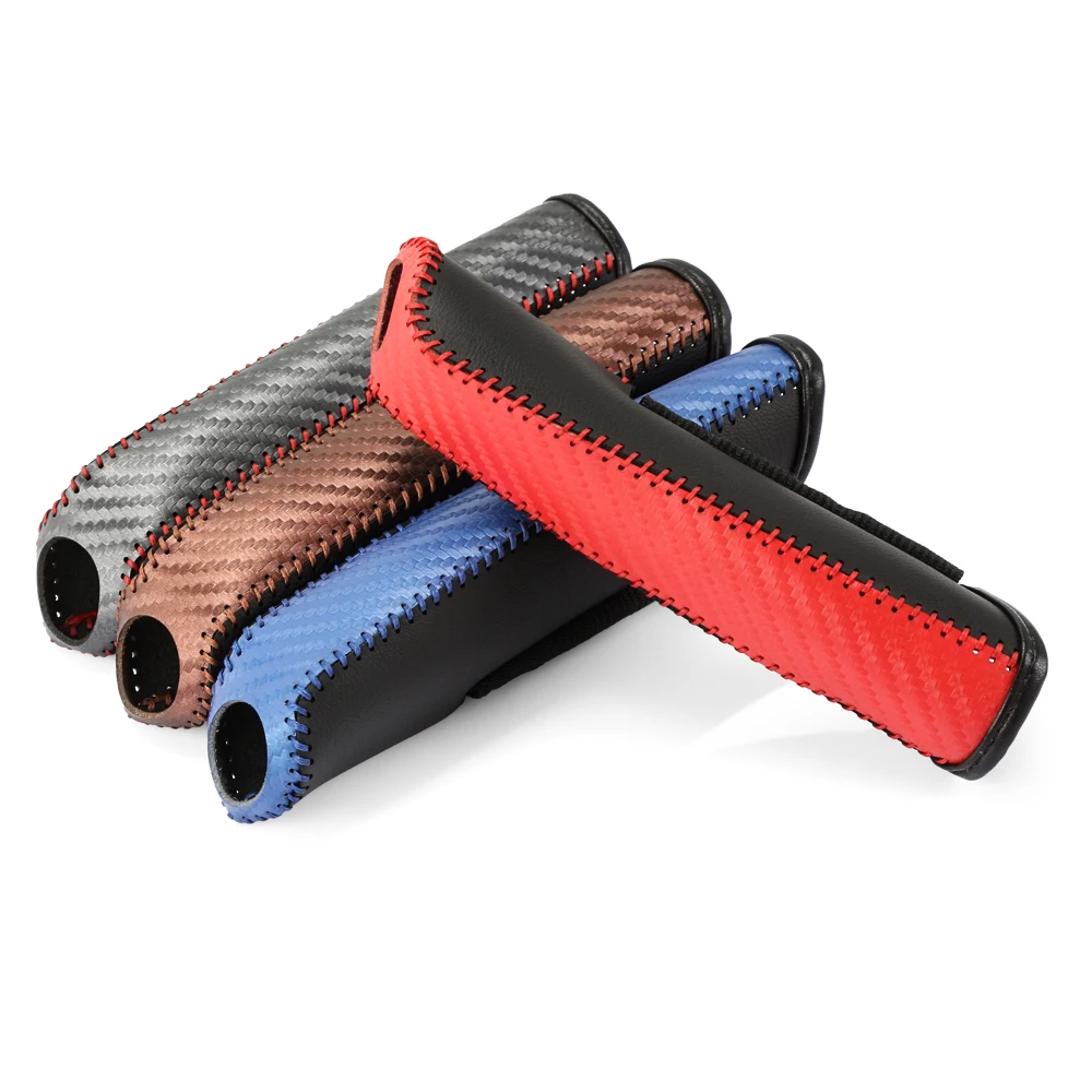 Hand Brake Cover Universal Car Handbrake PU Leather Anti-Skid Auto Parking Brake