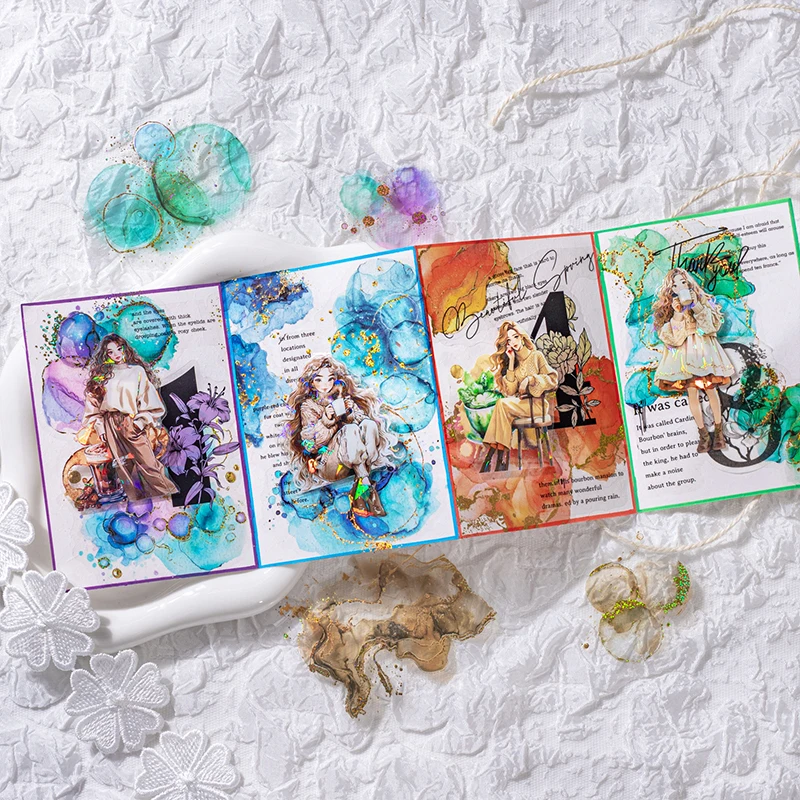 Watercolor Scrapbook Stickers Set 5