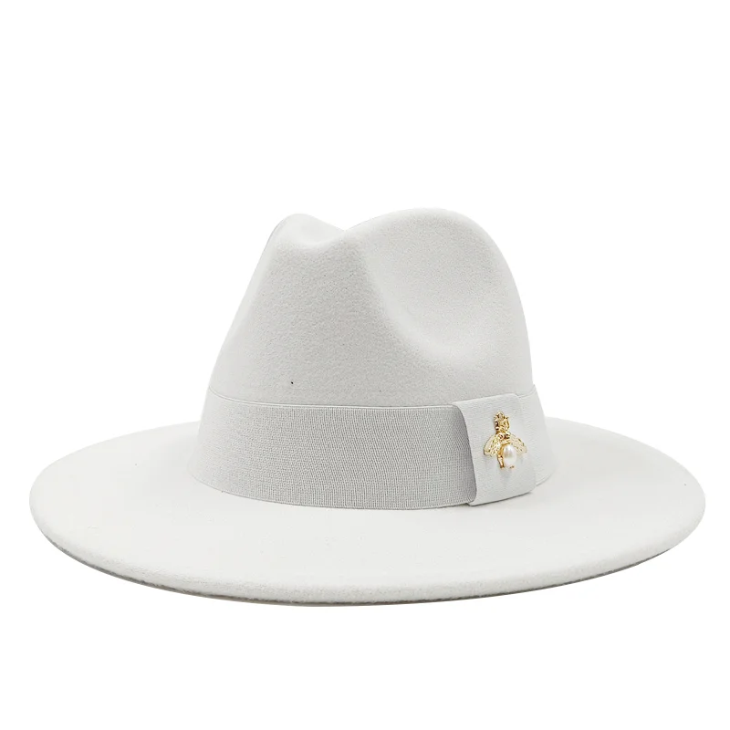 28-Farben-Fedora-Hüte mit Bienen-elastischem Gurtband, Herren-Fedora-Hut, Herren-Panama-Hut, Unisex-Hut, Militärfarbe, Fedora-Hut – Detail 20
