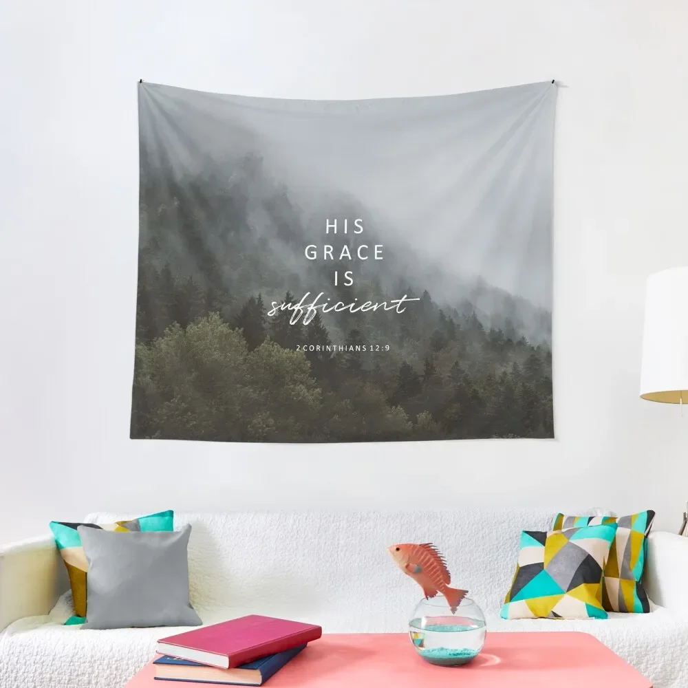 

His grace is sufficient Tapestry Wall Carpet Cute Room Things Tapestry