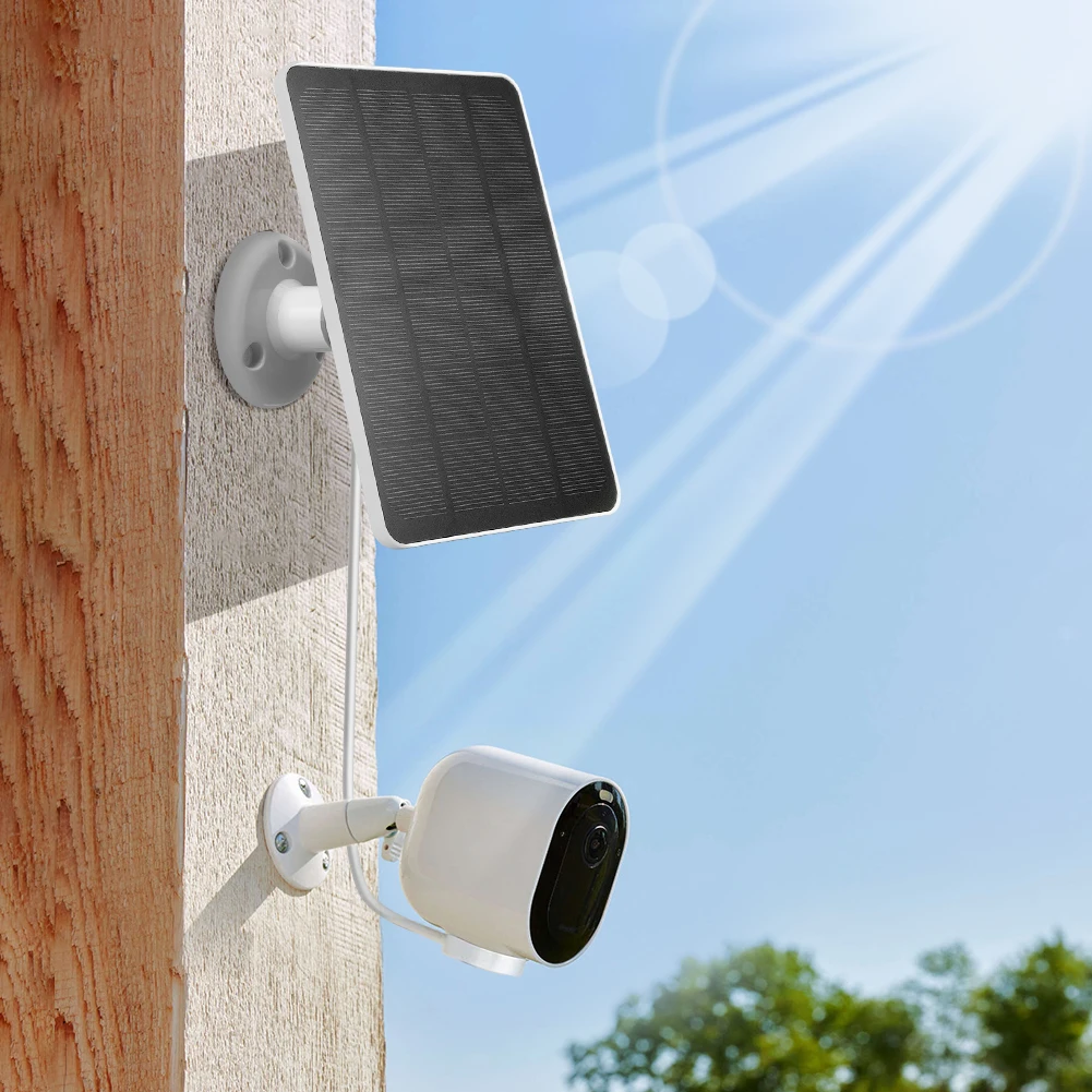 Arlo Pro 5S 4/3 투광 조명등 보안 카메라용 태양광 충전 패널, IP65 내후성 충전 케이블, 4W, 6W, 5V, 9.8ft
