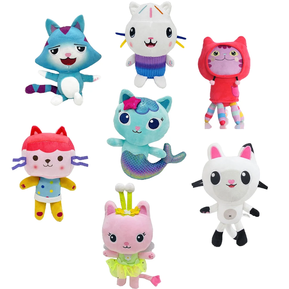 Animali Peluche Gabby Dollhouse Lovely Plush Gaby Toy Peluche House Cat Doll Cartoon Animali Di Peluche Mermaid Cat Plushie Dolls Kids