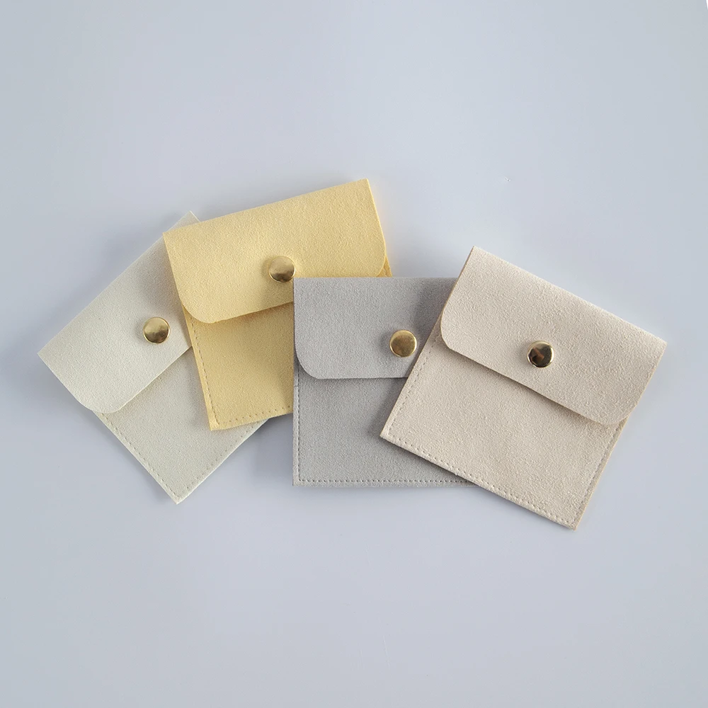 50 Stück Schmuck-Geschenktüten können individuelle Logo-Größe, Hochzeitsgeschenke für Gäste, Mikrofaser, Ring, Ohrringe, Armband, Verpackung, Organizer-Tasche – Detail 3
