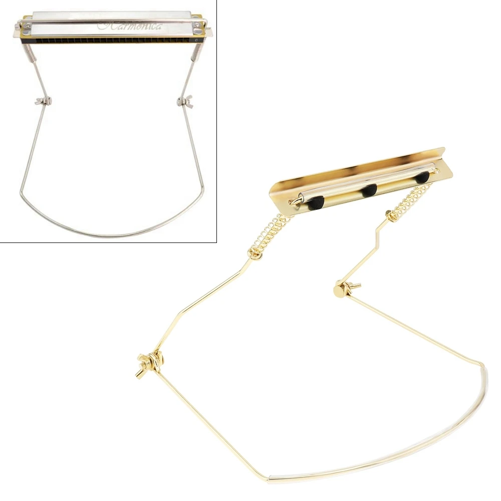 10 Holes Harmonica Neck Holder Adjustable Mouth Organ Stand Harmonica Harp Rack