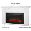 75” Electric Fireplace,with Mantel, Replaceable Fireplaces Insert Heater, Realistic Log and Flame Effect, Electric Fireplace 4