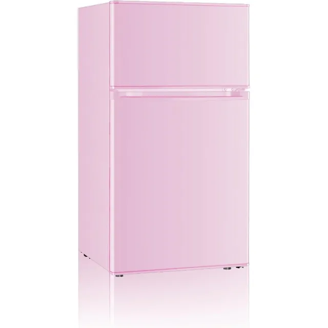 Mini Fridge with Freezer, 3.2 Cu.Ft, 2 Doors Compact Mini Refrigerator with Separate Freezer for Dorm, Bedroom 1
