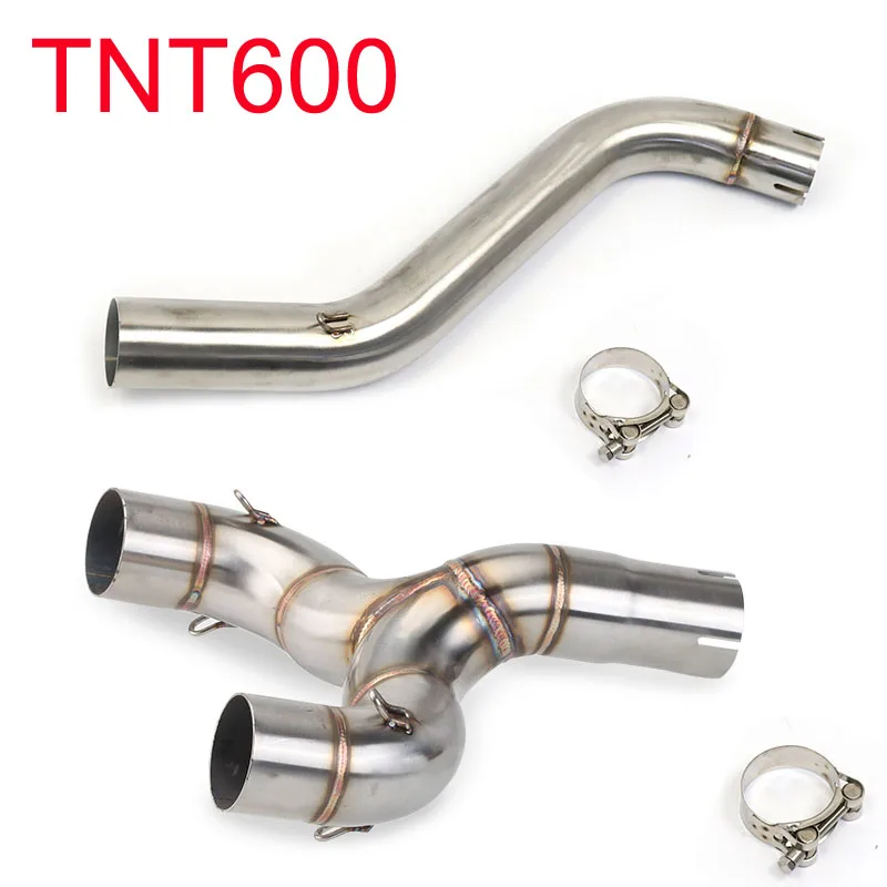 

Motorcycle Exhaust Pipe Middle Link Pipe Adapter Escape Moto Slip on Exhaust For Benelli 600 BN600 BJ600 TNT600