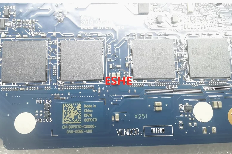 EDP35 LA-H931P For DELL XPS 13 7390 Laptop Motherboard With I3/I5/I7 10th Gen CPU 8G/16G RAM CN-0F3VKC CN-0G8XX8 CN-0JTF5T
