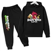 Hot Game Angry Birds Autumn Fashion Pullover Tracksuit 3-13 Years Boys and Girls Letter Print 2pcs Hoodie+Pants Children Clothes