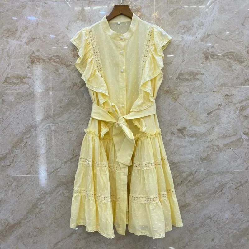 

Newest Fashion Summer Dress 2023 High Quality Clothes Ladies Hollow Out Lace Embroidery Casual Boho Sun Dress Sexy Above Knee