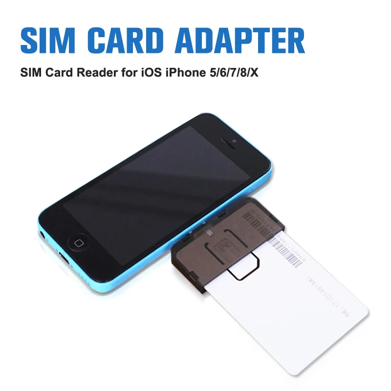 1Pcs SIM Card Adapter SIM Card Reader Mini Nano for iOS Phone 5/6/7/8/X (Plug&Play) Moble Phone Accessories