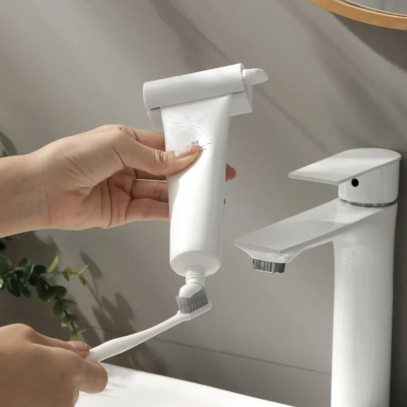 Tooth Brush Holder Bathroom Accessories Wall Toothpaste Squeezer Magnetic Lazy Squeeze Toothpaste Clip Bathroom Rack