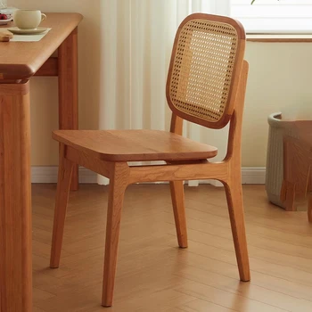 Comfortable Glamorous Dining Chair Vintage European Unique Aesthetic Chair Minimalist Simple Chaise Salle A Manger Furniture