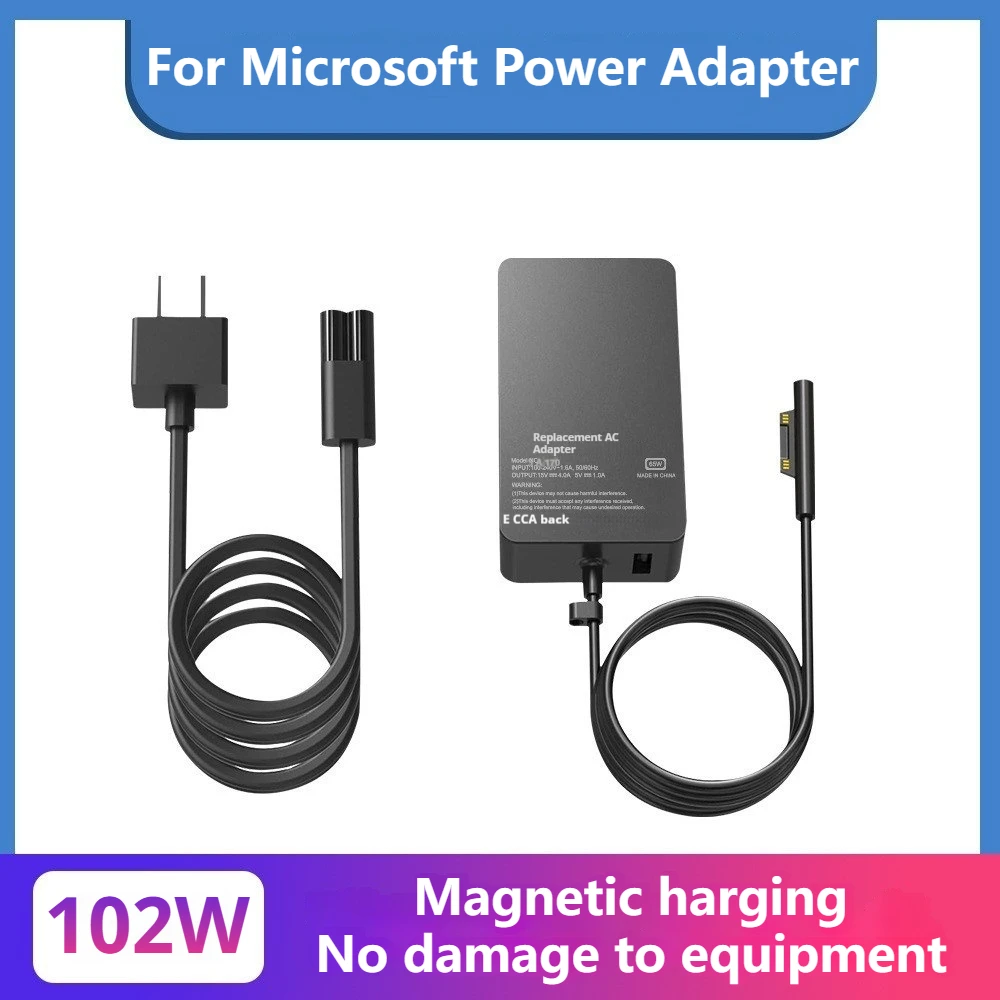 

Surface Book 2 Charger,102W Power Supply for Microsoft Surface Book 2,Surface Laptop Surface Pro X Pro 7 / 6 / 5 / 4 / 3