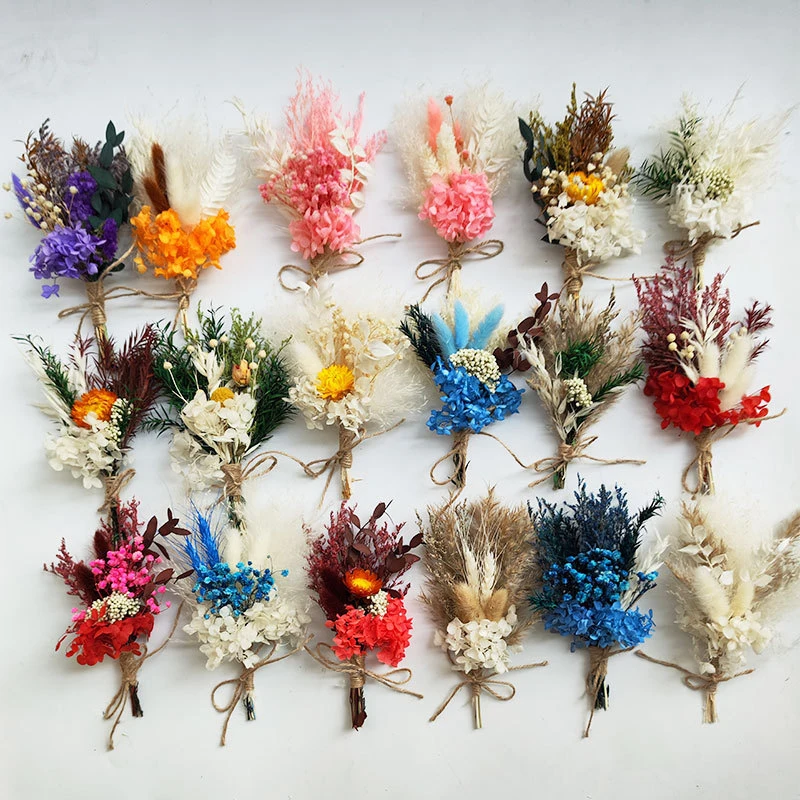 

1Pcs Natural Dry Flowers Bouquet Fresh Dried Preserved Flower Small Decorative Photography Photo Backdrop Home Decor Bouquet