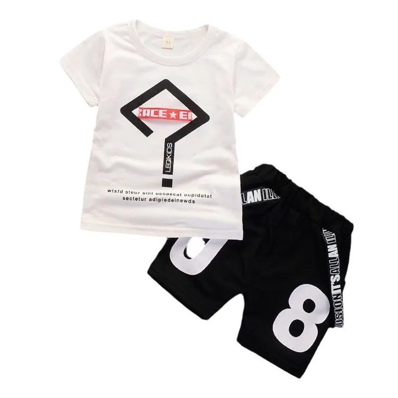 

New Summer Baby Boys Clothes Suit Children Girls Casual T-Shirt Shorts 2Pcs/Sets Infant Outfits Toddler Costume Kids Tracksuits