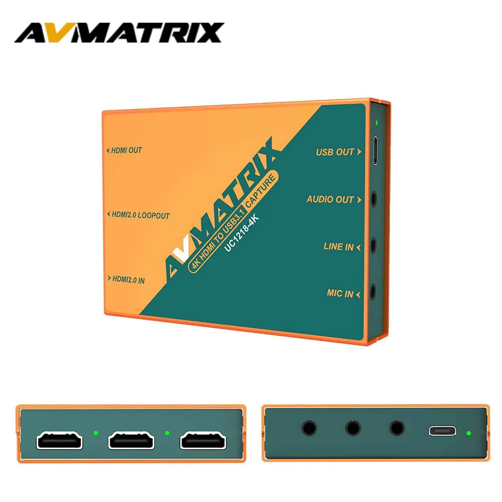 

AVMATRIX UC2218-4K Game Capture Card, 4K60 Pass-Through, Plug and Play, 1080p60 Uncompressed Capture for Streaming in OBS