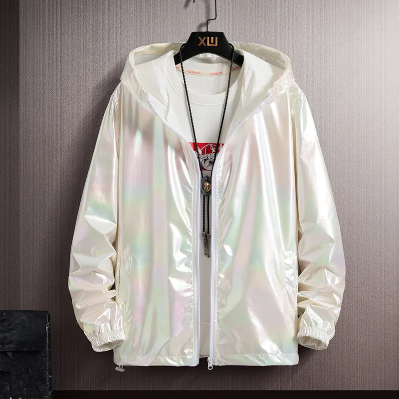 

Y2K Spring Summer New Oversized Jacket Men Women White S-7XL Size Loose Thin Couple Hooded Jackets Techwear Hiking Cargo Coats