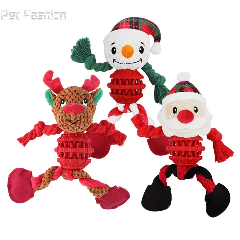 

Dog Toys New Santa Claus Pet Toys Elk Card Food Pet Toys Puzzle Voice Molar Teeth Cleaning Interactive Dog Toys Dog Accessories