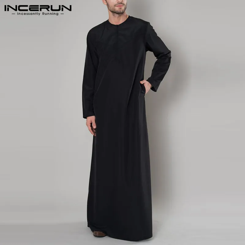 Premium uomo bianco Bahraini Thobe lusso in poliestere manica lunga Design XS ab