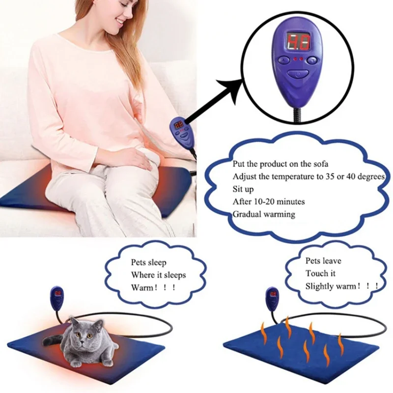 NEW Pet Heating Pad Cat Constant Temperature Electric Blanket 12V Low Voltage Pet Electric Heater For Dogs Bed