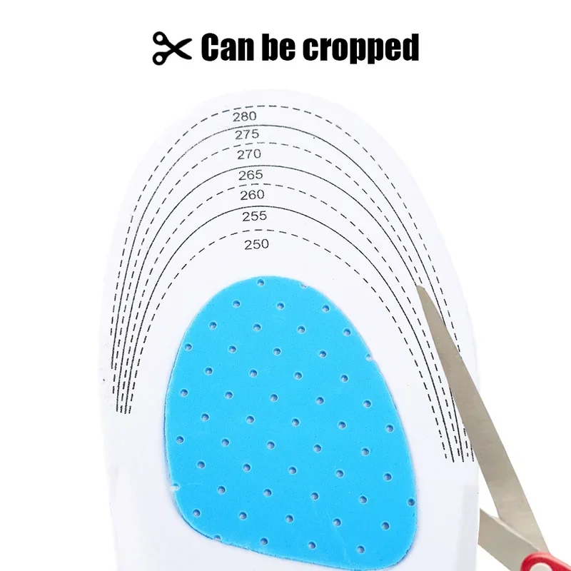 Silicone Gel Insoles Sport Running Insoles for Feet Man Women Orthopedic Pad Massaging Shock Absorption Arch Support Cushion