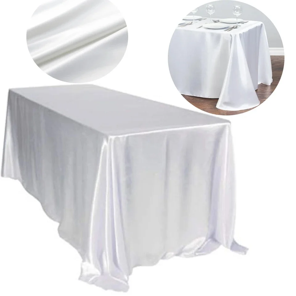 Table Cloth Rectangle Satin Wedding Christmas