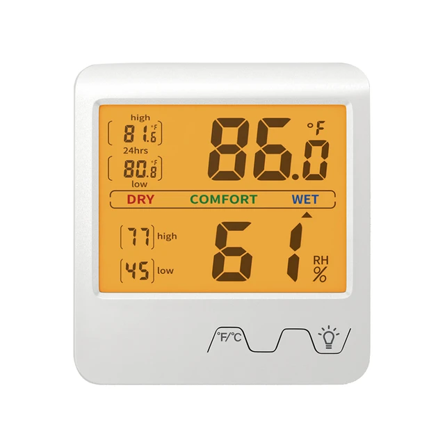 Room Thermometer Digital Indoor Hygrometer Thermometer, Mini Temperature  Monitor And Hygrometer For Home Office Air Comfort, Max/min Records