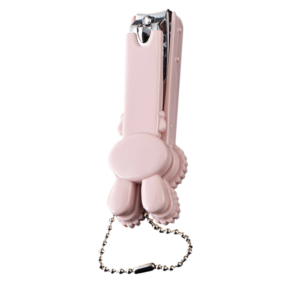 Pink Carbon Steel Nail Scissors Finger Nail Clippers For Baby Care Childrens Clippers Small Keychain