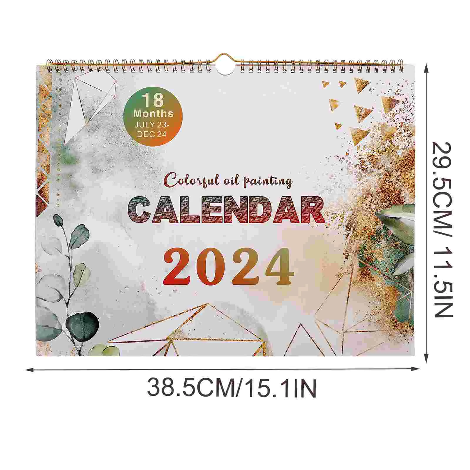 2024 Wall Calendar Large Monthly for Home Goods Desk English 2023-2024 Paper Sturdy Calendars Yearly Dating