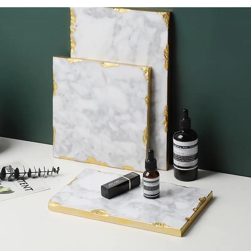 

Marble Tray Countertop Cosmetics Jewelry Storage Tray Living Room Decoration Decoration Set Nordic Geometric Desktop Decoration