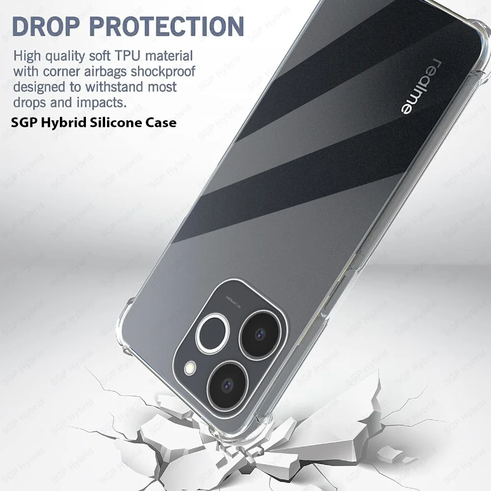Soft Silicone Anti-Fall Protective Clear Phone Case Cover