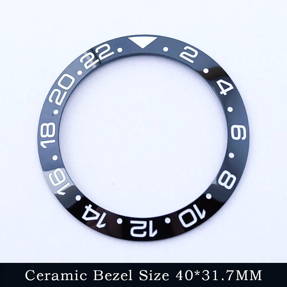 Elegant Sloping Blue-Green Luminous Ceramic Bezel Insert