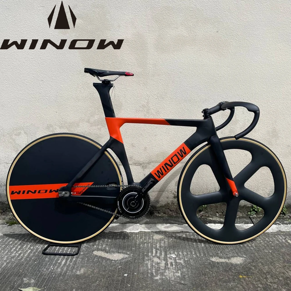 

Winow Carbon Track Complete Bike Fixed Gear DIY Bicycle Size 48 51 54 57cm Racing Complete Bike Professional Track Cycling Bikes