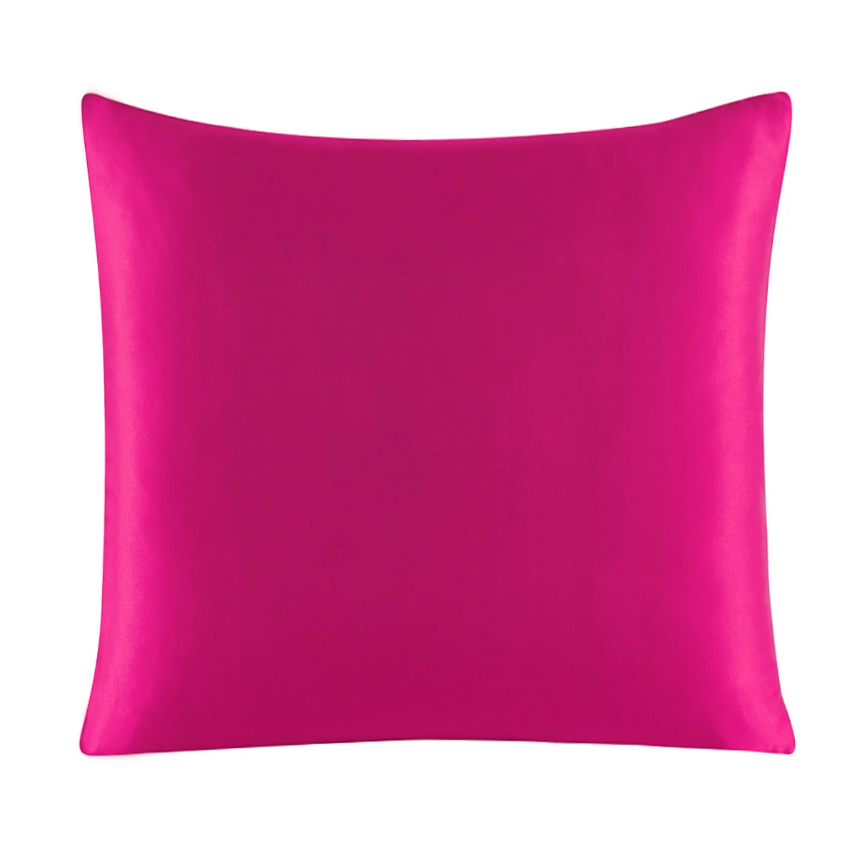 Luxurious Pure Silk Pillowcase with Zipper - Solid Multicolor, Various Sizes