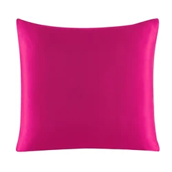 Luxurious Pure Silk Pillowcase with Zipper - Solid Multicolor, Various Sizes - 80x80 cm (Rose pink)