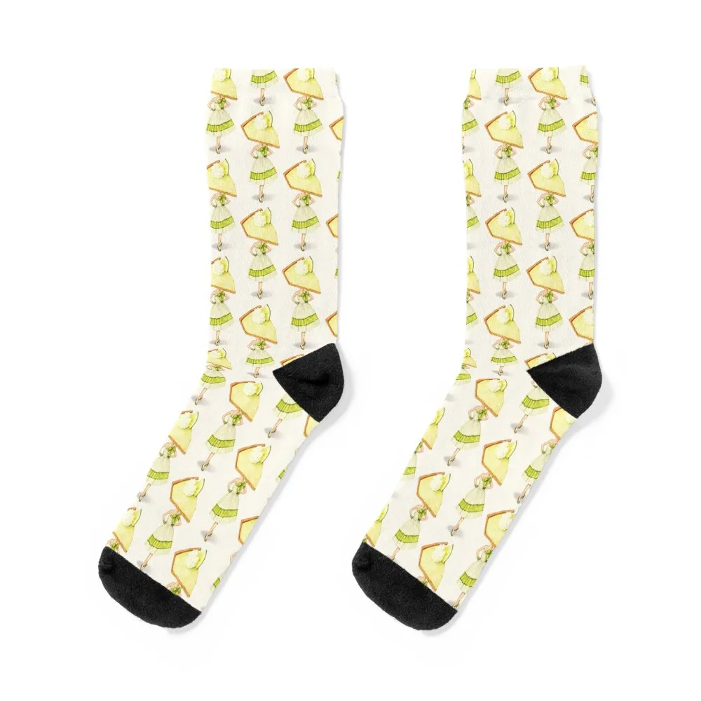 

Cake Head Pin-Up: Key Lime Pie Socks anime compression Men Socks Luxury Brand Women's