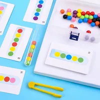 Clip Beads Test Tube Toy Children logic Concentration Fine Motor Training Game Montessori Teaching Aids Educational Toy for Kids 2