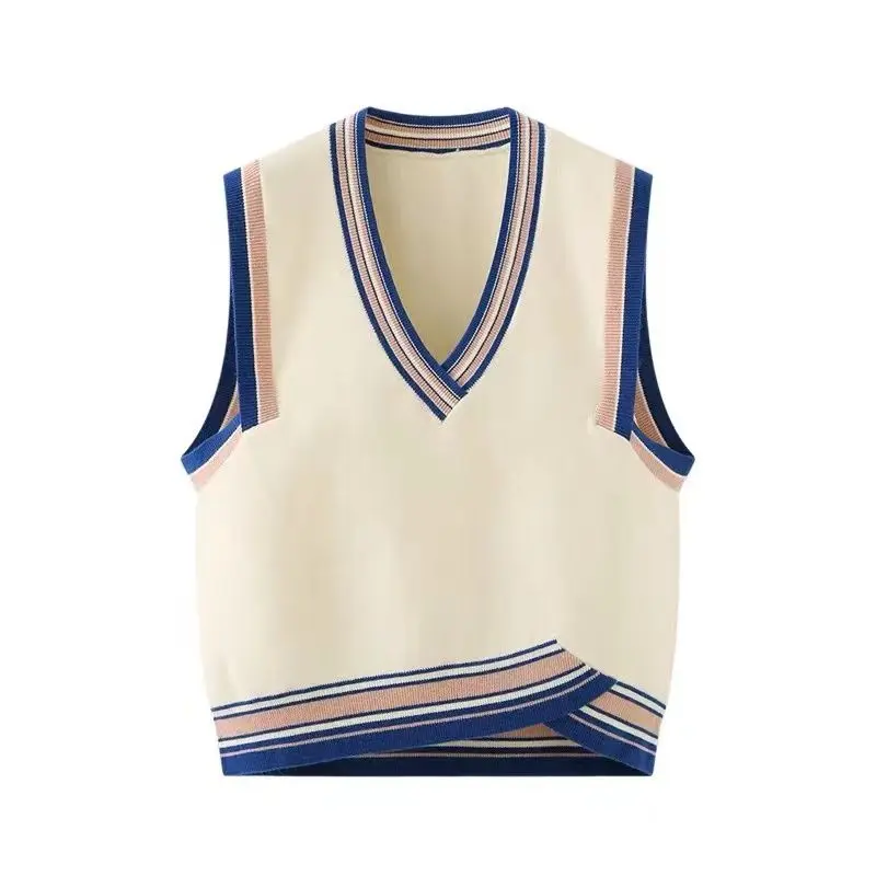 

Женский трикотажный жилет с V-образным вырезом