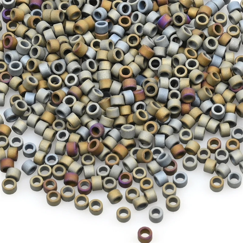 Uniform 2,5 mm Japan Glasperlen Runde bunte metallische mattierte japanische Perlen für Schmuckherstellung Diy Bohochic Party Ohrring – Detail 6