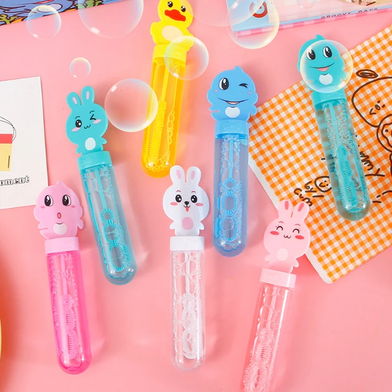 Cartoon Mini Dinosaur Duck Rabbit Bubble Stick Bubble Machine Soap Bubble Children Outdoor Sports Interactive toy Birthday Party 2