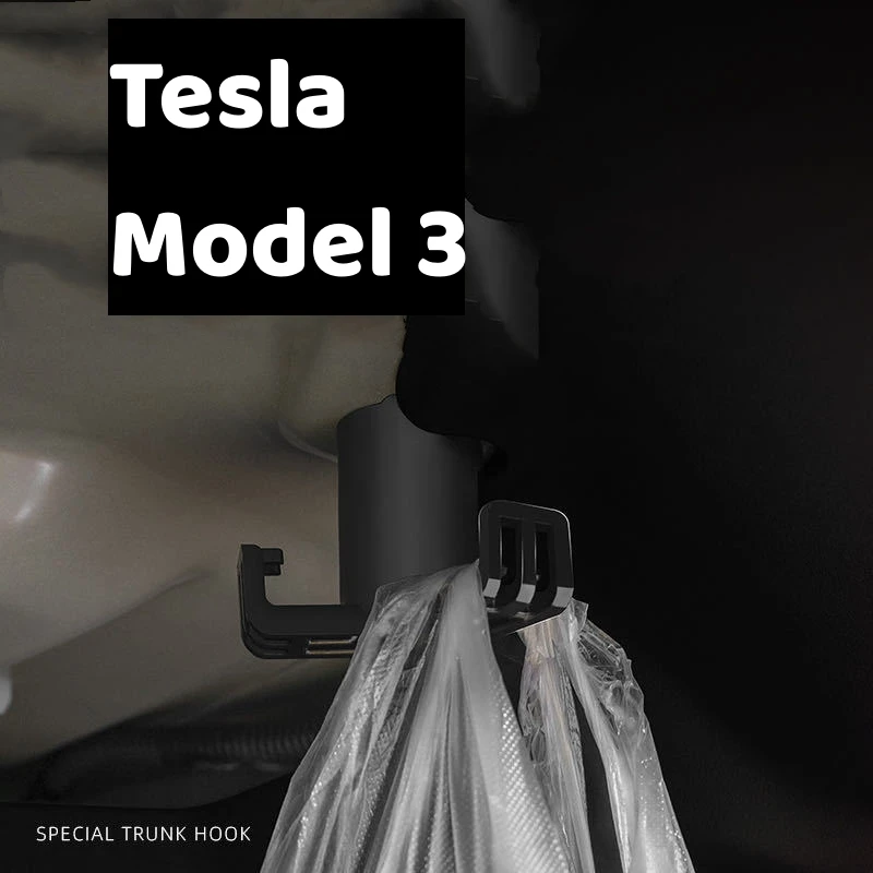 

Rear Trunk Hook Holder for Tesla Model 3 Shopping Bag Hanger for Car Cargo Rear Trunk Hook Holder Car Accessories