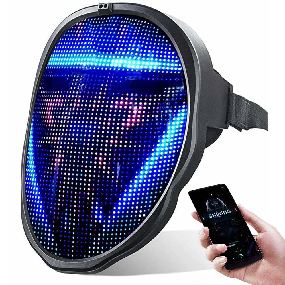 App Programmable Halloween Led Mask Festivals