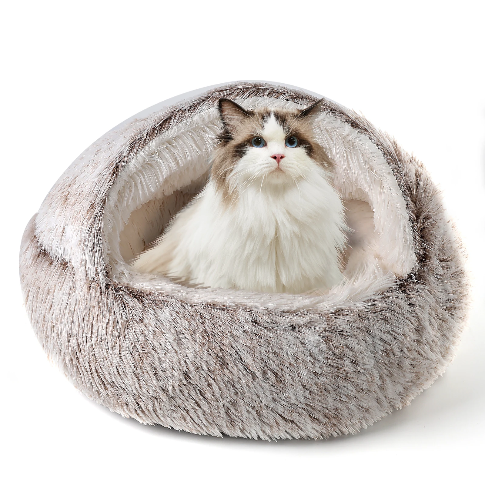 21'' Pet Cat Dog Lovely Cat Beds Nest Soft Comfortable Semi-enclosed Nest Kennel indoor Pet house Supplies for to Rest