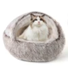 21'' Pet Cat Dog Lovely Cat Beds Nest Soft Comfortable Semi-enclosed Cat Nest Kennel indoor Pet house Supplies for Pet to Rest 1