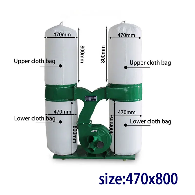 470mm 630mm Vacuum Cleaner Blower Dust Suction Bag Industrial Woodworking Dust Collection Filter Powder Dustproof Cloth Bag