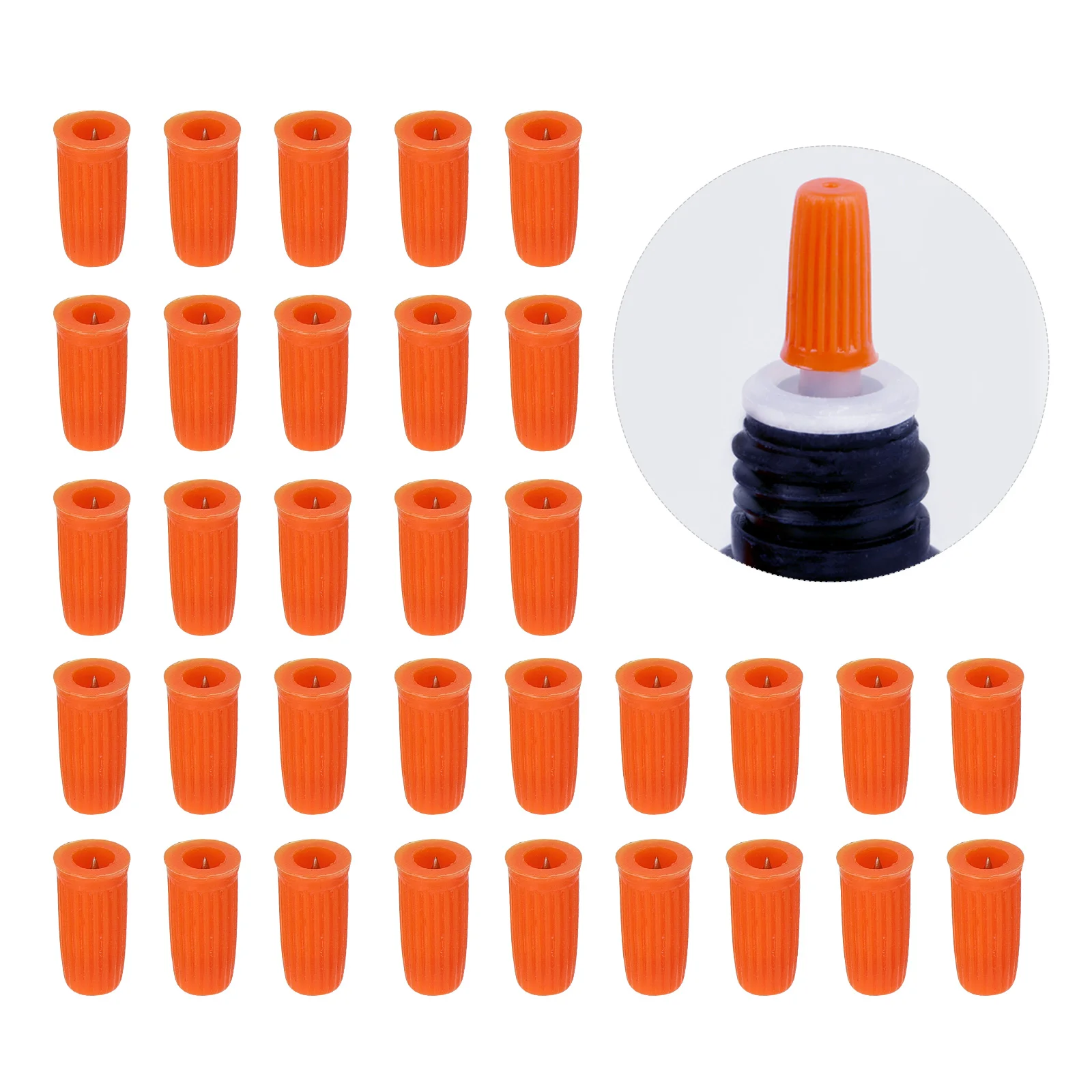 

100pcs Eyelash Glue Replacement Eyelash Glue Bottle Nozzle Glue Bottle Mouth