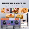 VEVOR Electric Deep Fryer w/Dual Removable Tanks 24L 3000W Commercial Countertop Fryer for Chicken French Fries Frying Chips 4