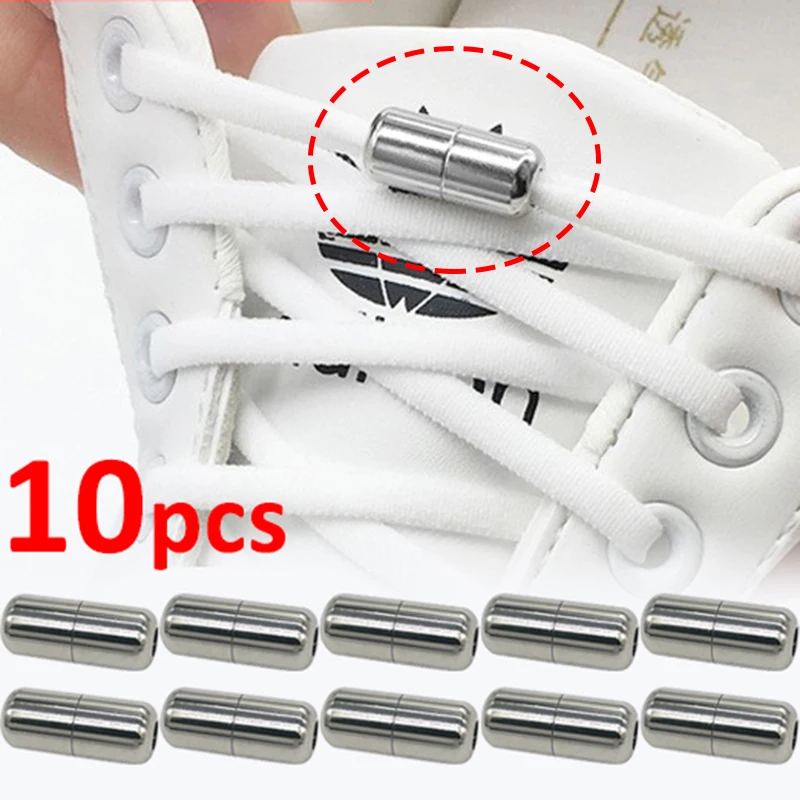 AERZETIX - C60511 - Juego De 10 Puntas Extremos Para Cordón De Ropa 5x8x13mm - Para Cuerda Cordones Abrigo Anorak Bolsa Pasatiempo Creativo Costura Mercería - En Metal - Color Grafito