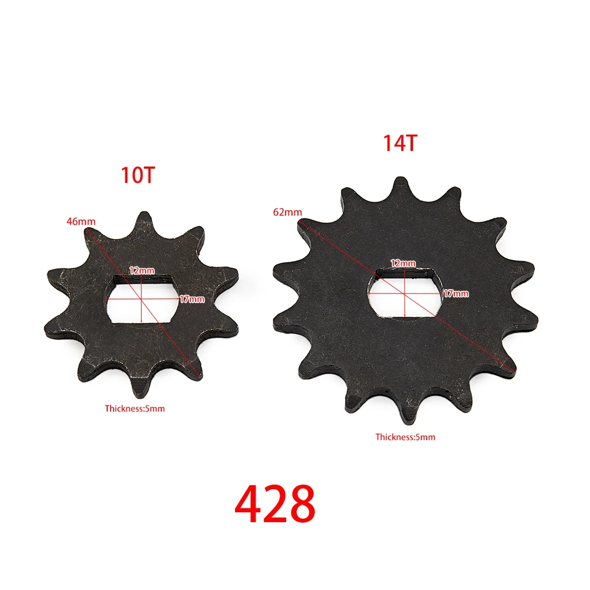 9T 10T 12T 14T 16T Geared Motor Sprocket 420/428 (4 points) Model Sprocket Gear MY1020ZXFH MY1020Z MY1418ZXF